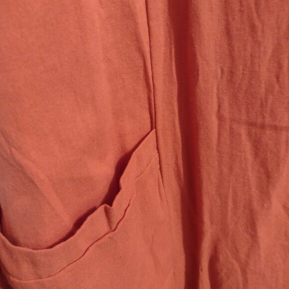 NEW Women's 2X linen-feel maxi dress - sleeveless w/pockets - Picture 3 of 3